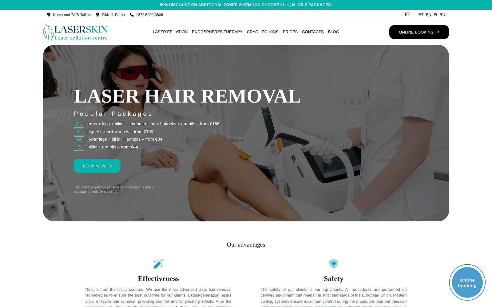 Laserskin — website by iweb.eu