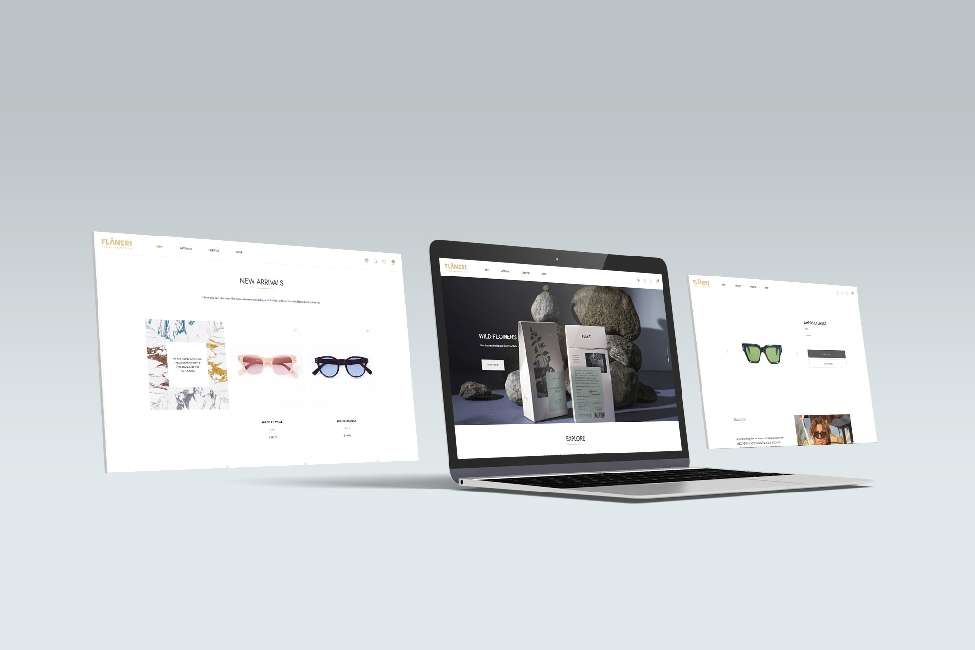 Flâneri online store's user-friendly layout by iWeb